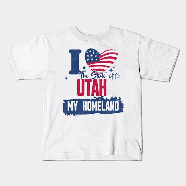 Utah my homeland Kids T-Shirt by HB Shirts